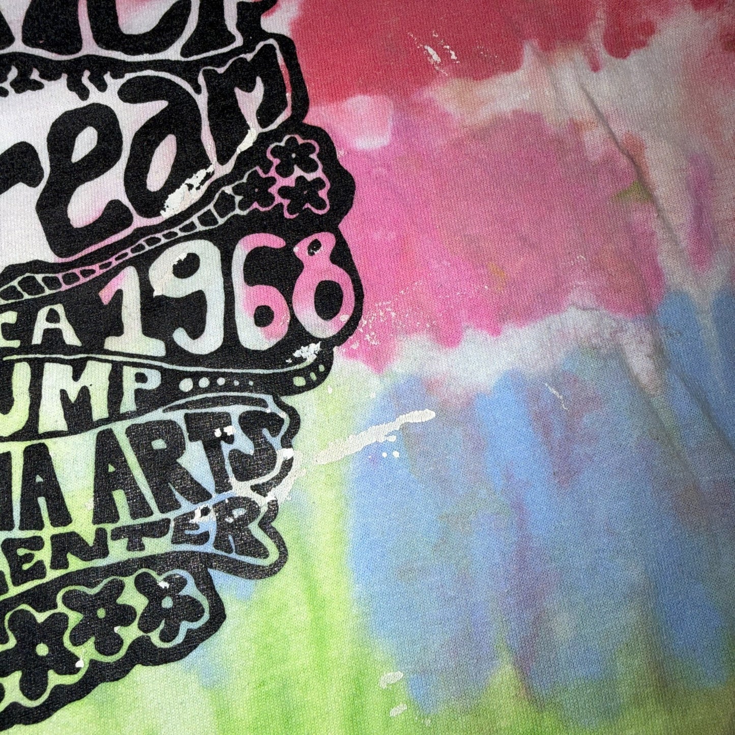 VTG 1993 A Midsummer Nights Dream Tie Dye Shirt Blue Parrot Theatre Shakespeare