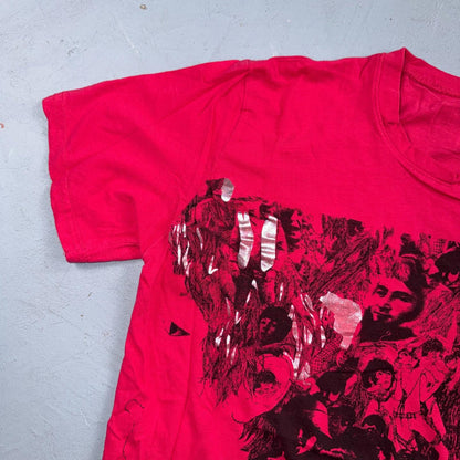 Womens Pink Beatles Revolver  T-Shirt Retro Music Tee Vintage Rock Y2K Girlie