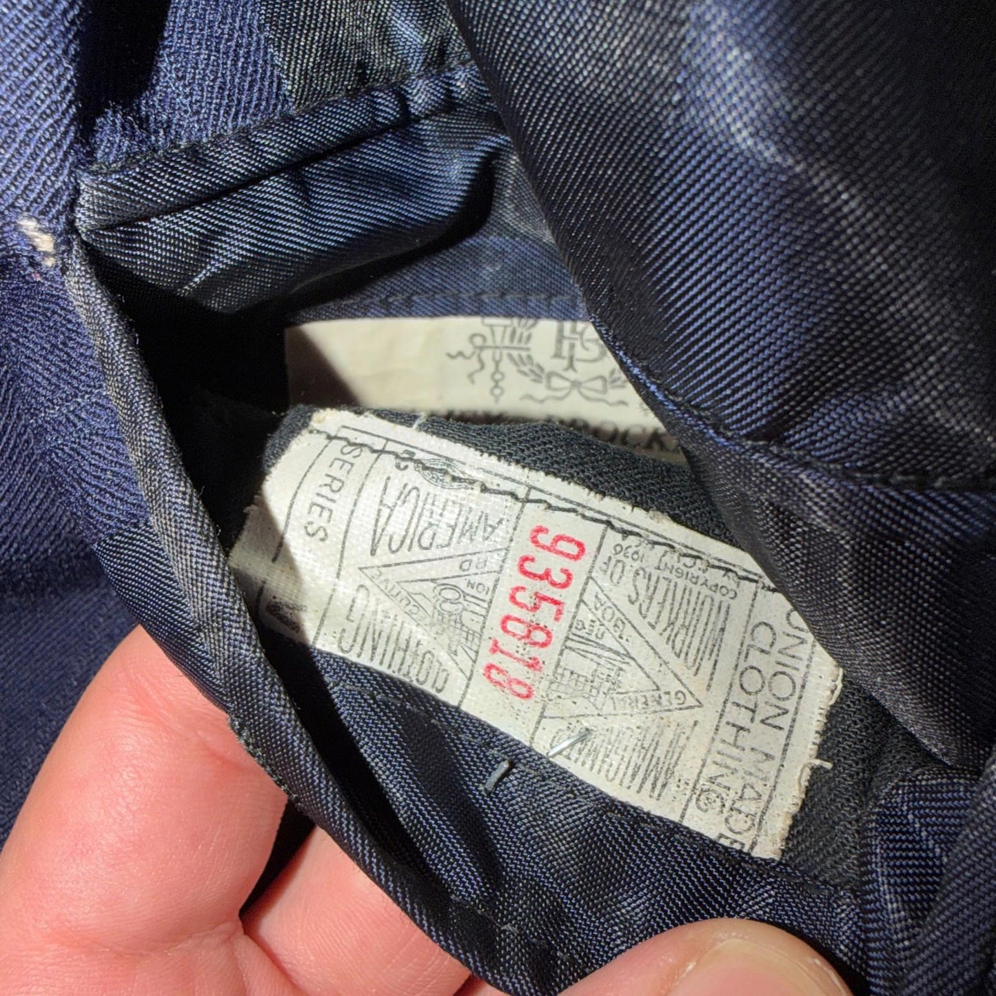 1940s 1950s VTG Mens Double Breast Suit 36 Jacket Coat Navy Union Rockabilly USA