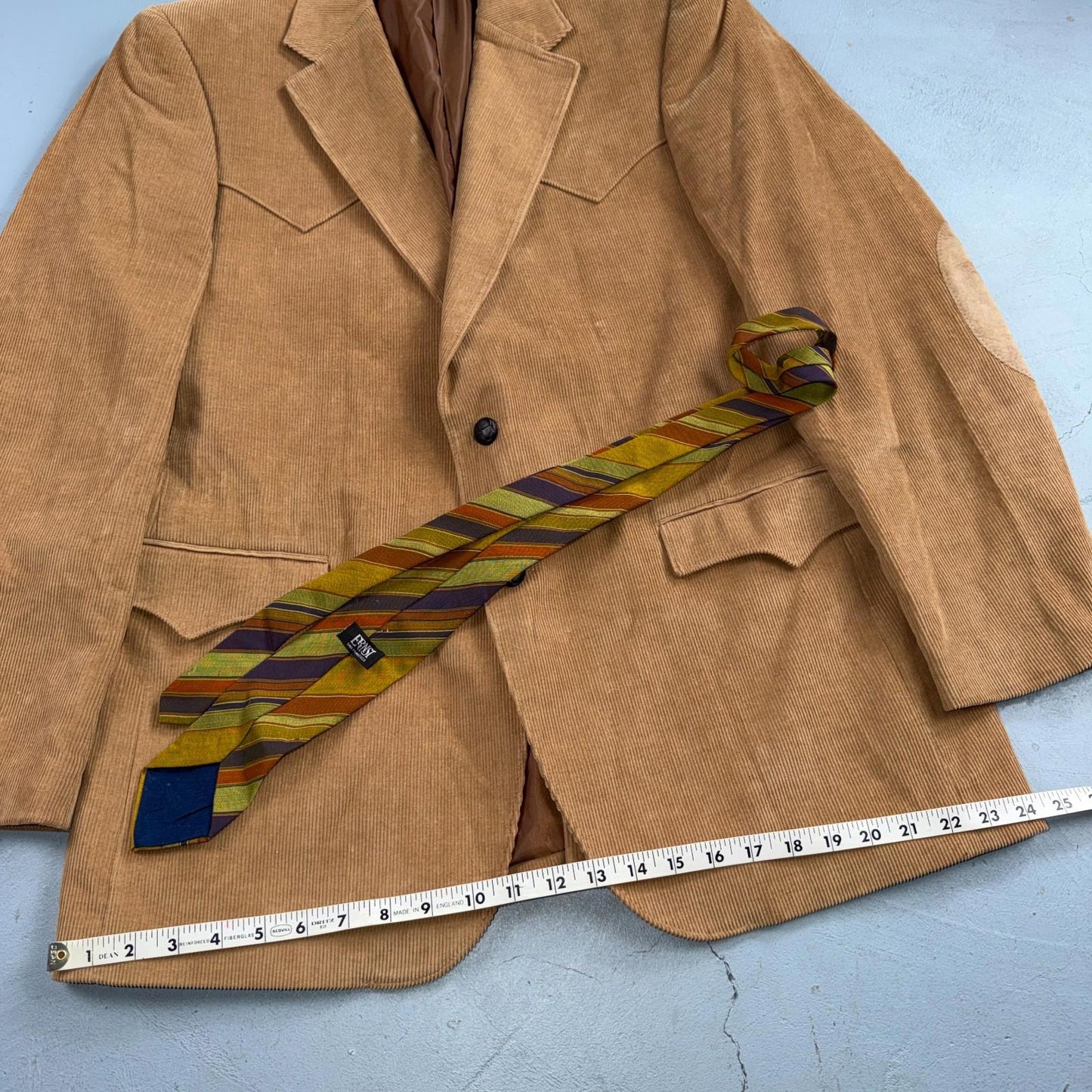 Vtg Circle S Dallas Texas USA Corduroy Country Western Cowboy BLAZER JACKET 44L