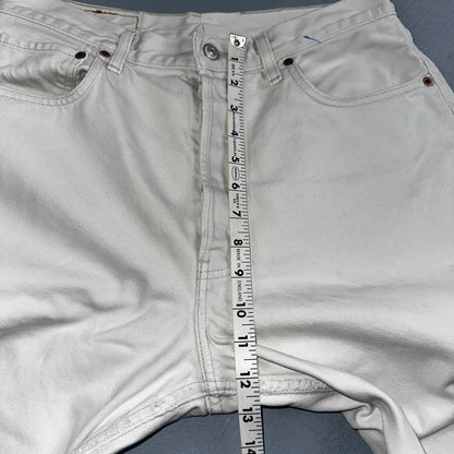 Levis 501 Vintage 90s XX Straight Jeans White Bleached 36x36 Act 30x28 Altered