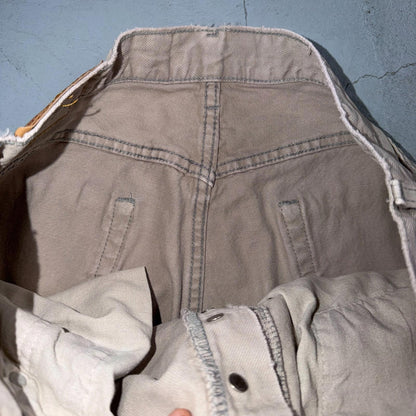 Levis 501 Vintage 90s USA XX Straight Leg Jeans Beige Light Wash 34x32 Act 31x29