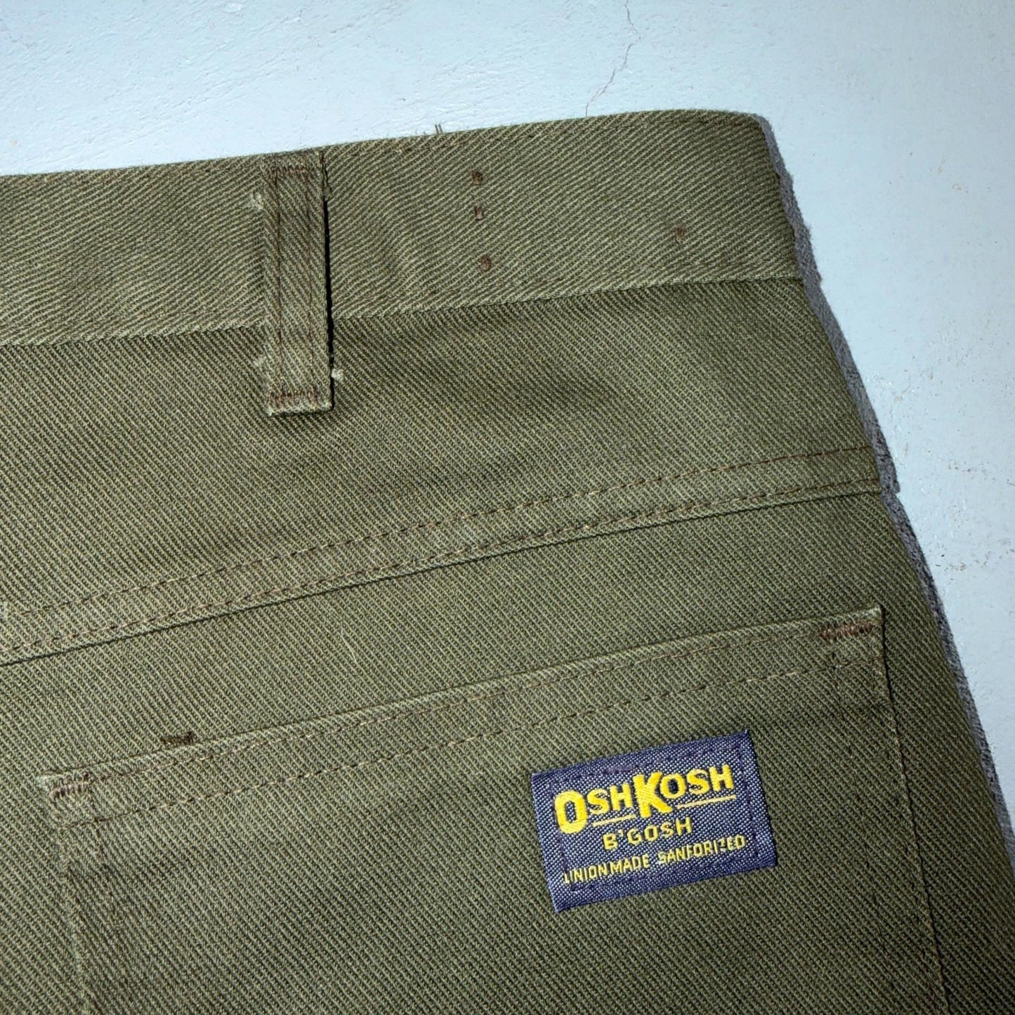 Vintage Osh Kosh Bgosh Pants Mens 40 (38x28) Green Union Made Sanforized 70s