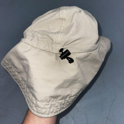 VTG Columbia Hat Cap Adult White Adjustable Wide Brim Neck Cover UPF 30