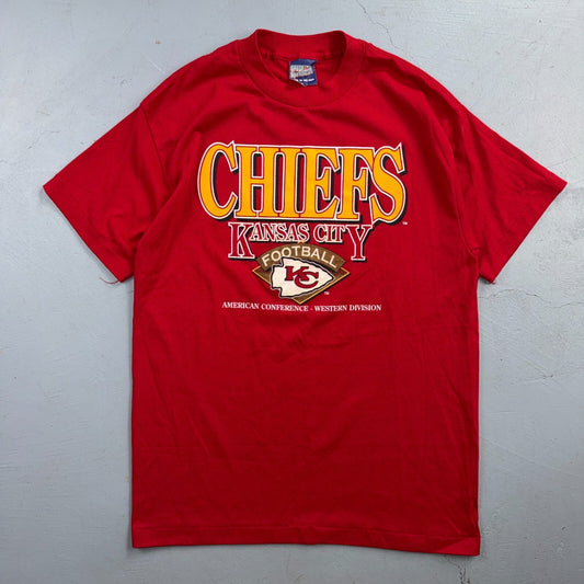 VTG 90s Kansas City Chiefs T Shirt NFL Football Spellout Made USA Sports