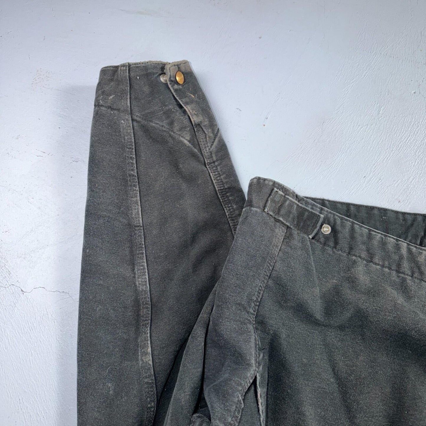 Carhartt VTG Detroit Jacket Men's 46 Lined Blanket Workwear J01 BLK Thrashed