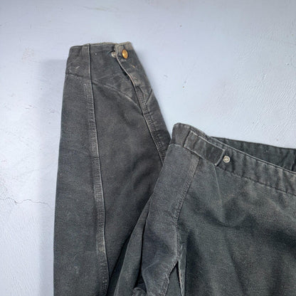 Carhartt VTG Detroit Jacket Men's 46 Lined Blanket Workwear J01 BLK Thrashed