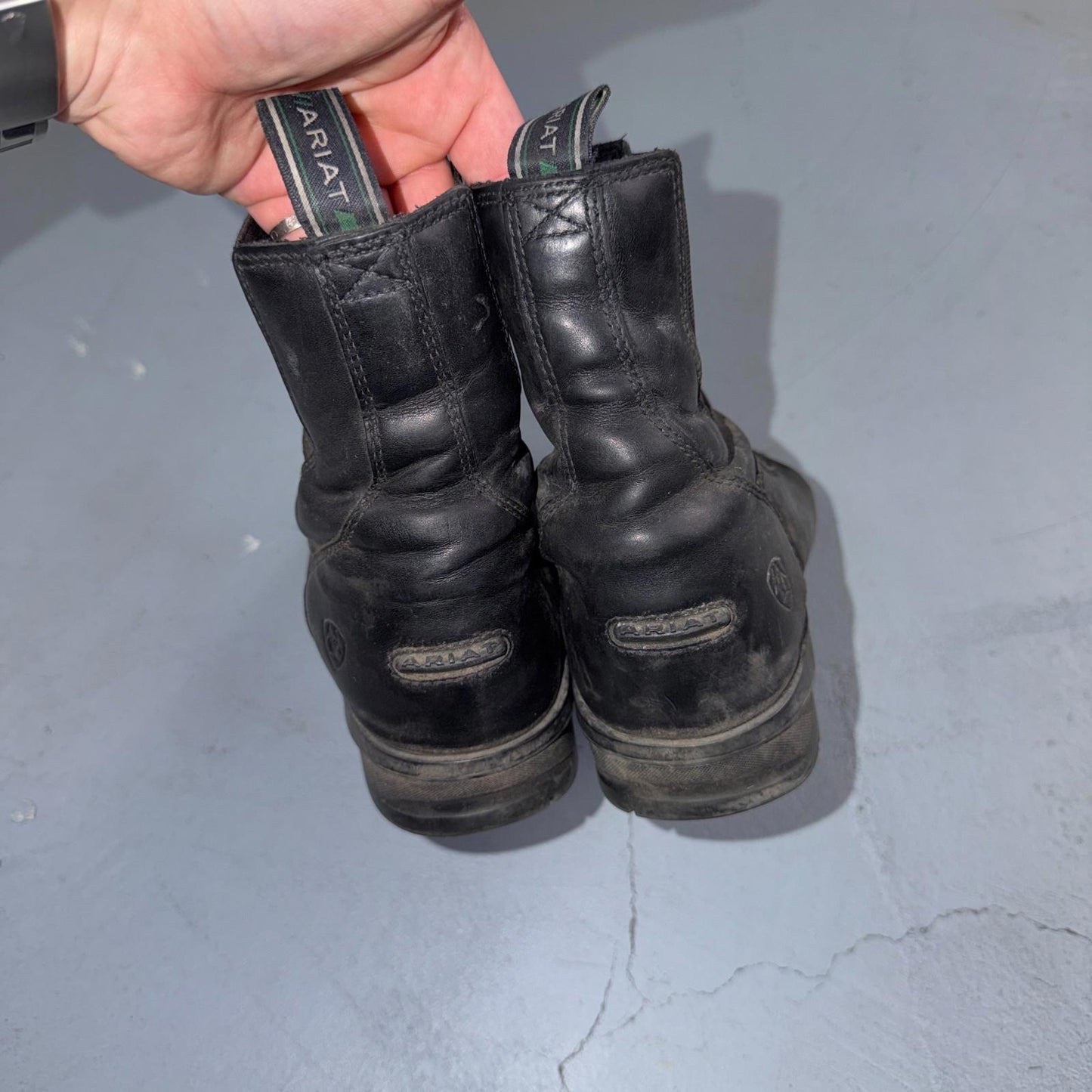 Ariat Heritage IV Zip Paddock Black Leather Front Zip Riding Boots Women's 8B