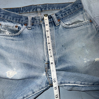 Levis 501 Vintage 80s Redline Selvedge USA XX Jeans Light Wash 31x36 Act 28x30