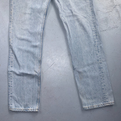 Levis 501 Vintage 90s USA XX Straight Leg Jeans Blue Light Wash 28x32 Act 26x31