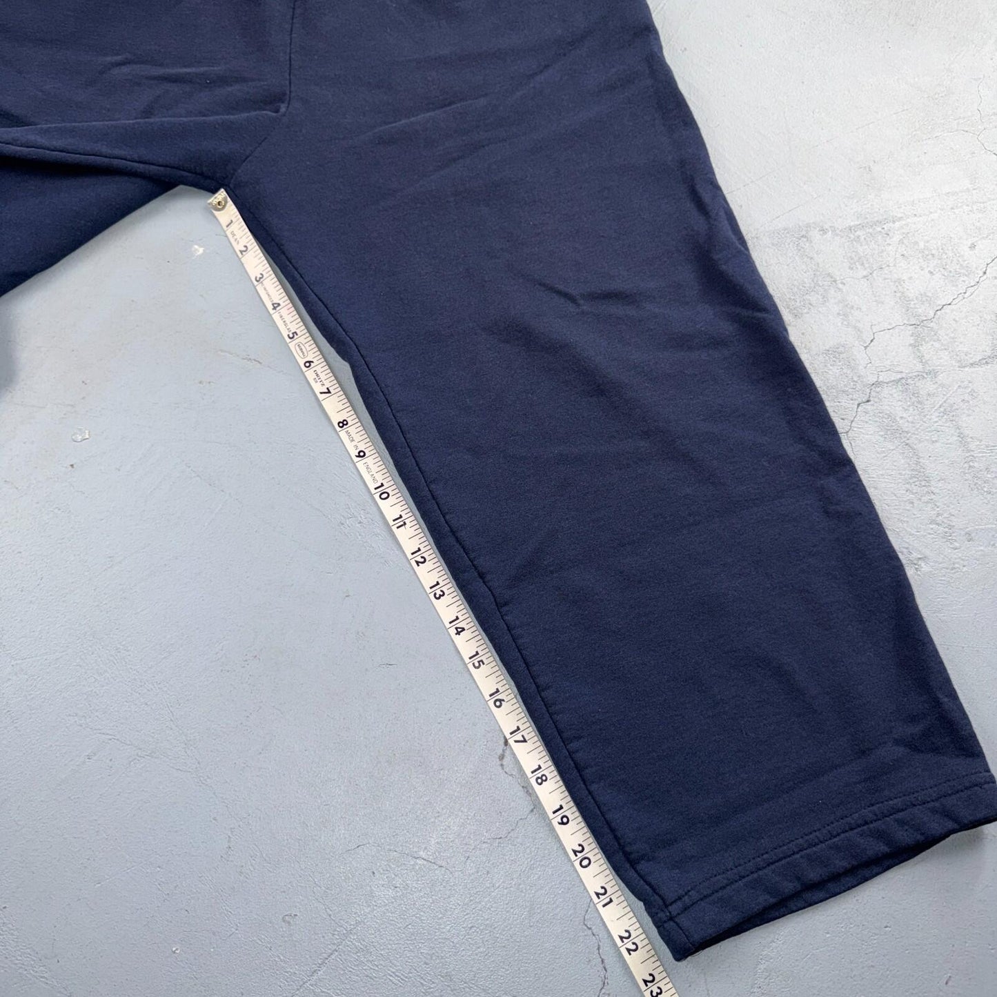 90s Vintage Champion Sweatpants Navy Blue Flat Cuffs Large Capri Cut