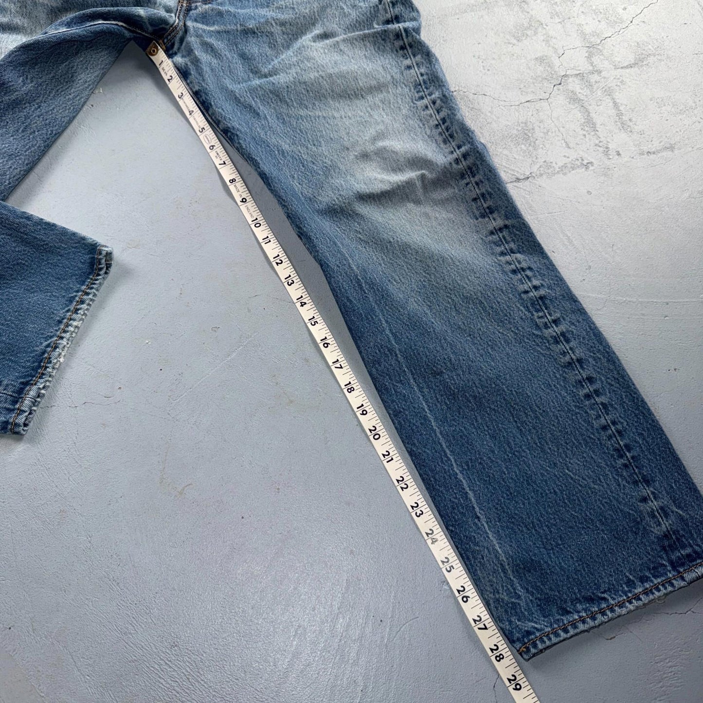 Levis 501 Vintage Y2K Egypt Straight Leg Jeans 35x32 Light Wash Act 32x28