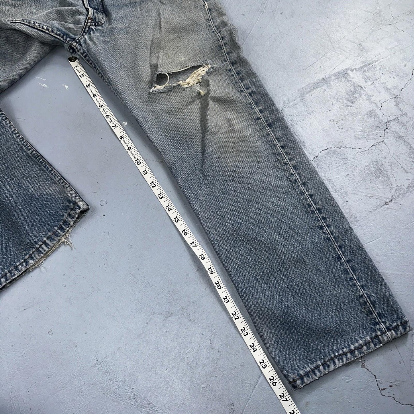 Levis 501 Vintage 90s Mexico Straight Leg Jeans 34x32 Y2K Light Wash Act 33x27