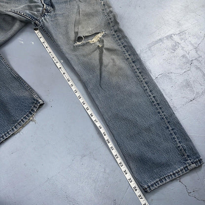 Levis 501 Vintage 90s Mexico Straight Leg Jeans 34x32 Y2K Light Wash Act 33x27