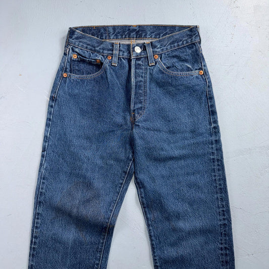 Levis 501 Vintage 80s Redline Selvedge USA XX Jeans Dark Wash 27x32 Act 24x28
