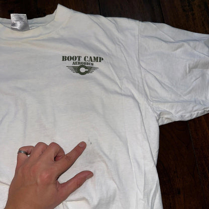 Oneita Boot Camp Vintage T Shirt 90s Military Army Training Soldier Funny Humor