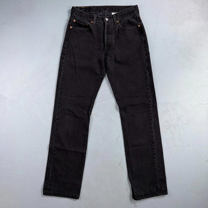 Levis 501 Vintage Y2K 90s XX Straight Leg Jeans Black Med Wash 29x34 Act 28x31