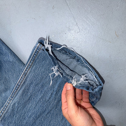 Levis 501 Vintage 90s USA XX Straight Leg Jeans Blue Light Wash 34x30 Act 33x26