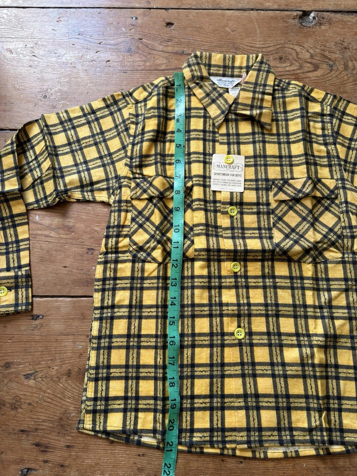 VTG 1950s NOS Plaid Flannel Boys Shirt Lot Newberry Rockabilly Size 10 RARE 50s