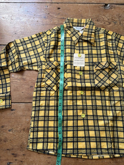 VTG 1950s NOS Plaid Flannel Boys Shirt Lot Newberry Rockabilly Size 10 RARE 50s
