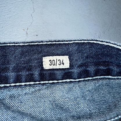Ariat Jeans Mens 30 X 34 Blue Denim Rebar M4 Relaxed Boot Cut Workwear Country