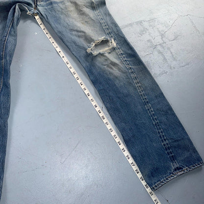 Levis 501 Vintage 80s Redline Selvedge USA XX Jeans Light Wash 34x36 Act 32x31