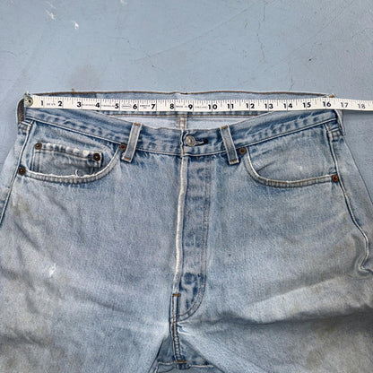 Levis 501 Vintage 80s Redline Selvedge USA XX Jeans Light Wash 36x30 Act 33x28