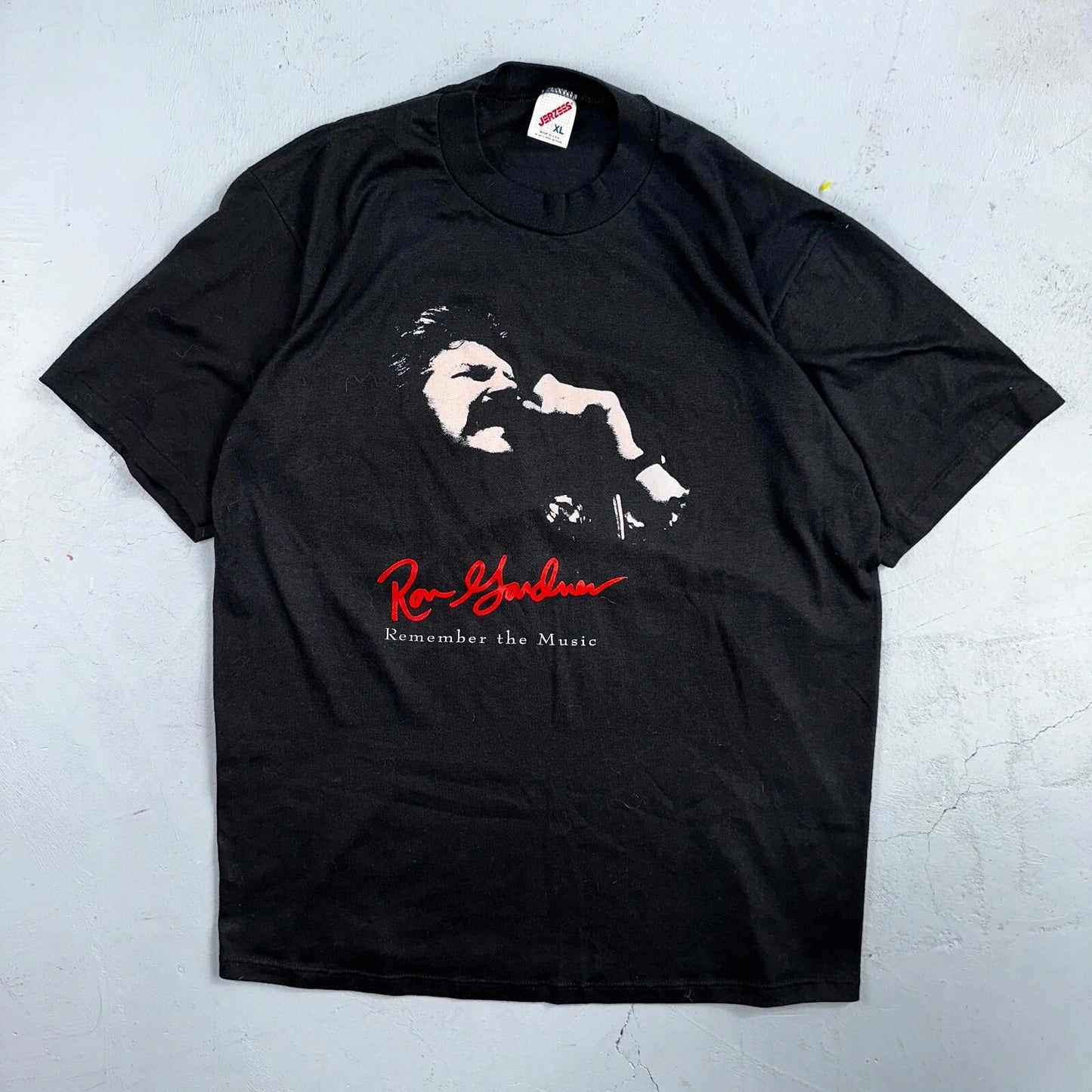 Ron Gardner Rock Band 80s VTG T Shirt Music Punk Grunge Jerzees Music Graphic