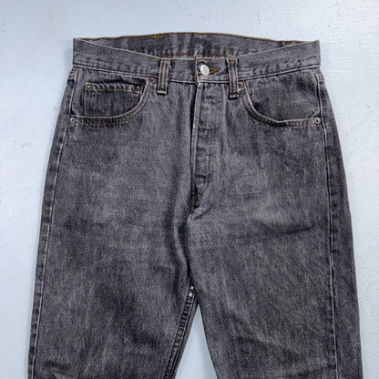 Levis 501 Vintage 80s USA XX Straight Leg Jeans Black Light Wash 30x30 Act 29x29