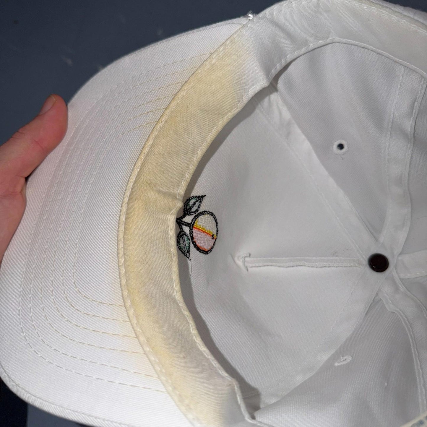 Sunkist Orange VTG Hat Baseball Cap Snapback Soda Trucker Promo White 90s