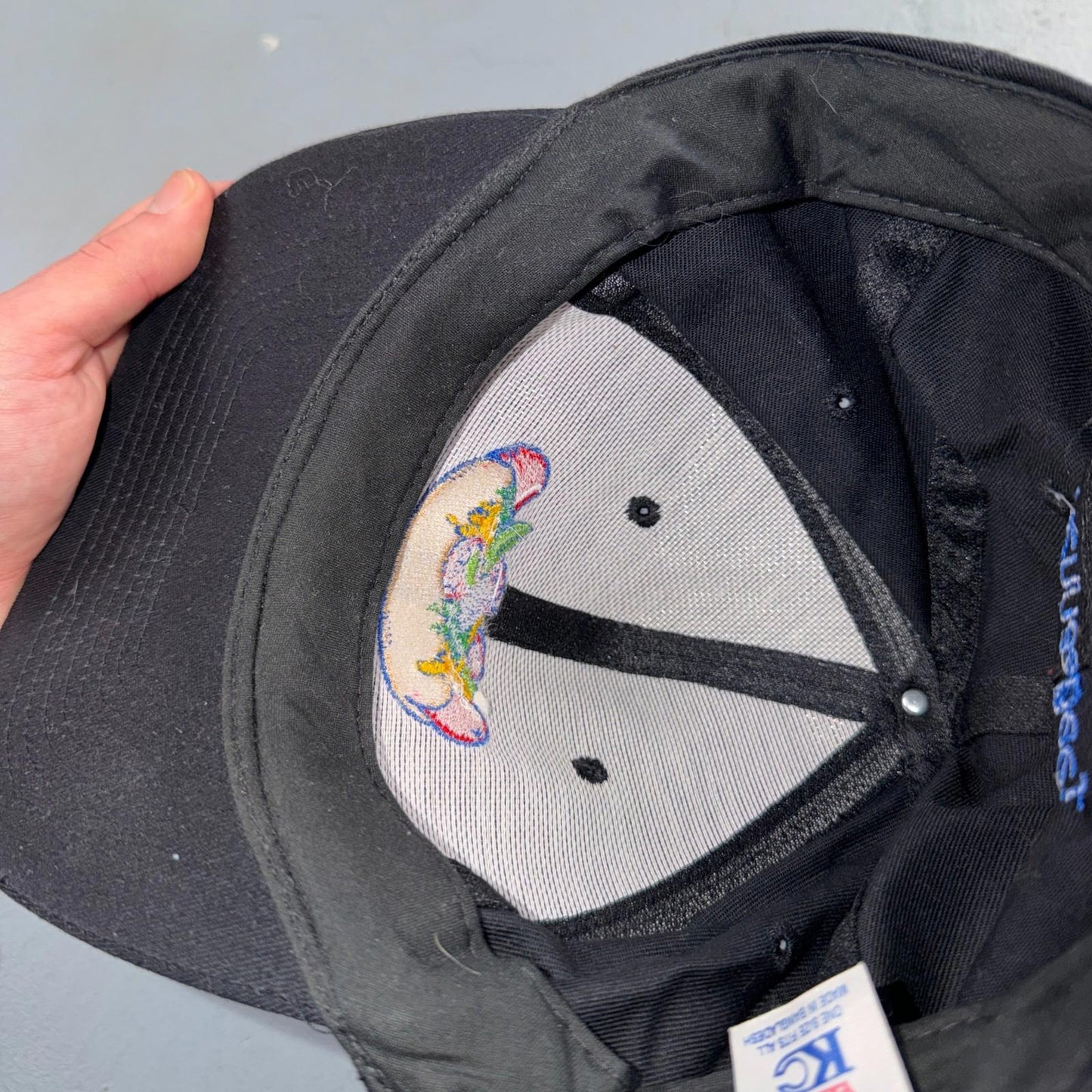 Vienna Beef 90s VTG Hat Baseball Cap Snapback Black Hot Dog Chicago Portillos