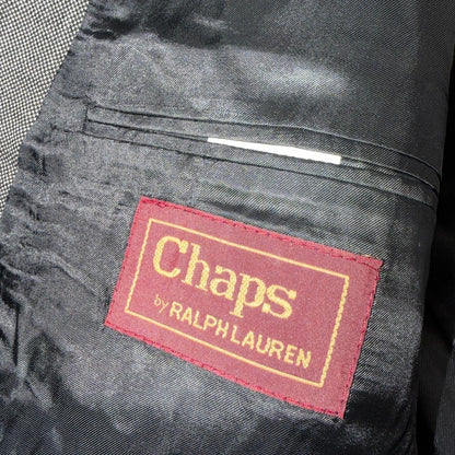 1990s Chaps Ralph Lauren VTG Mens 2 PC Suit 48 Jacket Coat Pants Gray Wool