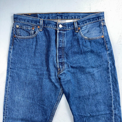 Levis 501 Vintage Y2K 90s XX Straight Leg Jeans Blue Med Wash 38x33 Act 36x29