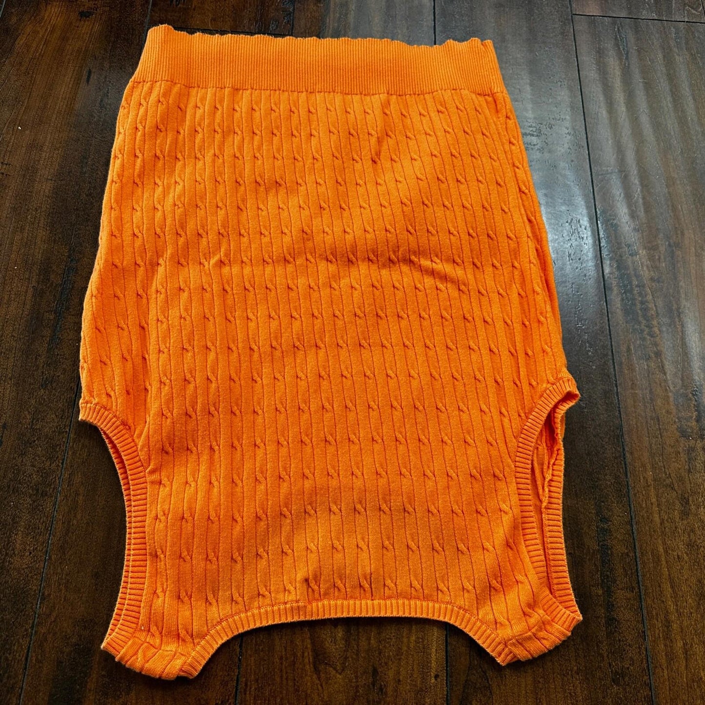 Eddie Bauer Tank Top Womens L Orange Knit Pima Cotton Soft VTG Style Vest Cool