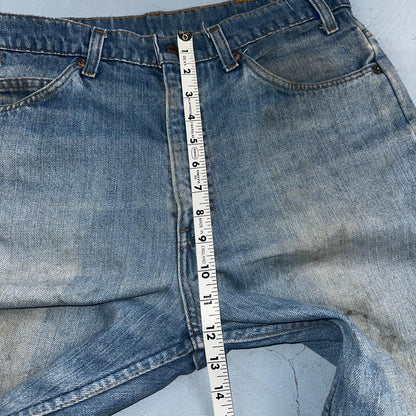 Levis 517 Vintage 80s USA Orange Tab Bootcut Flare Blue Jeans Talon Act 34x29