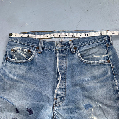 Levis 501 Vintage 80s Redline Selvedge USA XX Jeans Light Wash 34x38 Act 31x34