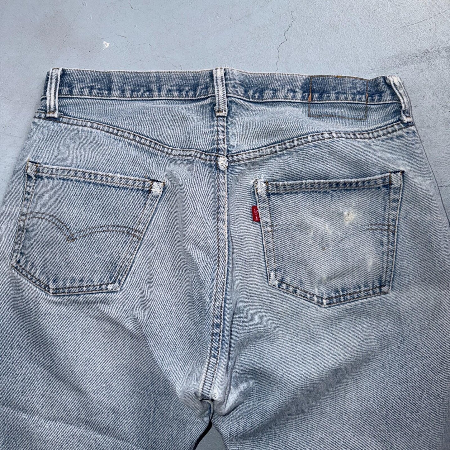 Levis 501 Vintage 80s Redline Selvedge USA XX Jeans Light Wash 36X30 Act 33X28