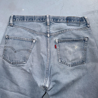 Levis 501 Vintage 80s Redline Selvedge USA XX Jeans Light Wash 36X30 Act 33X28