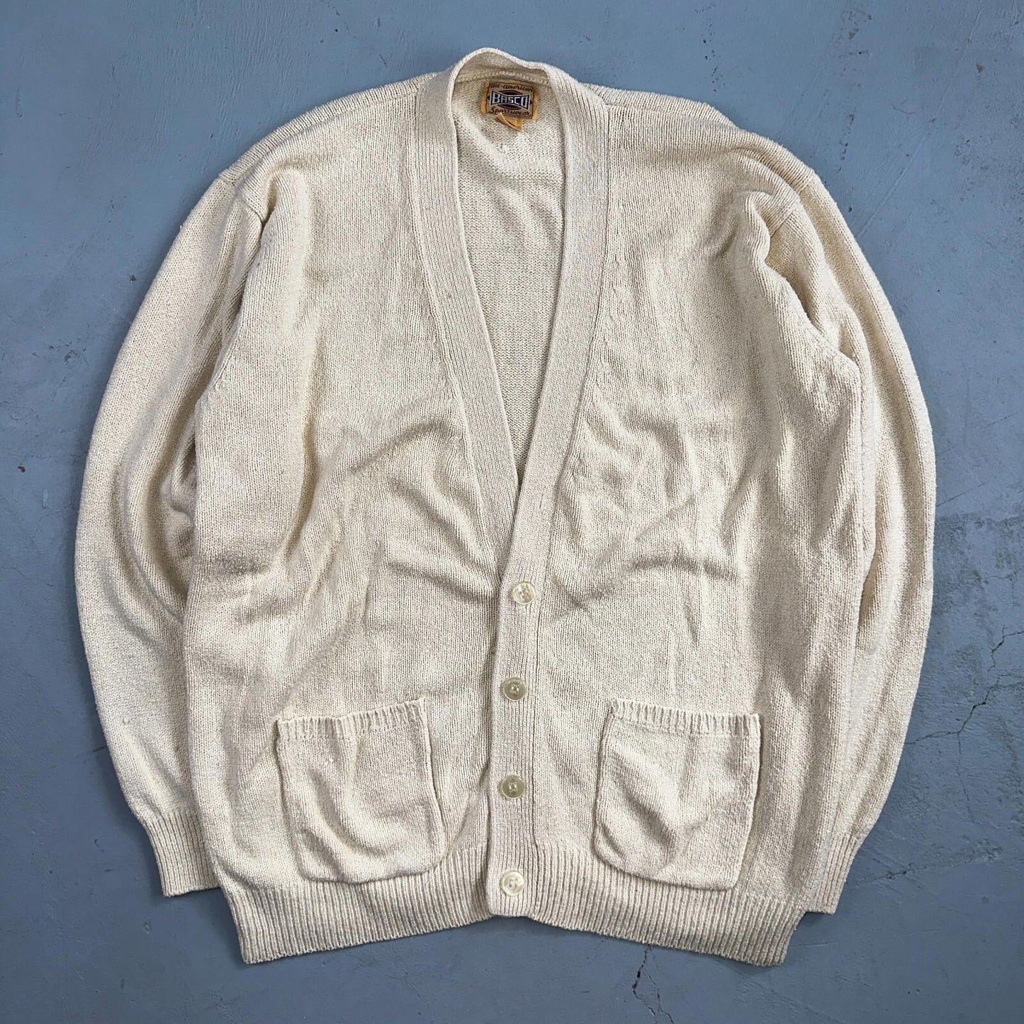 VTG Basco Silk Rare All American Sportswear Men's Sweater Size M Cardigan 90s
