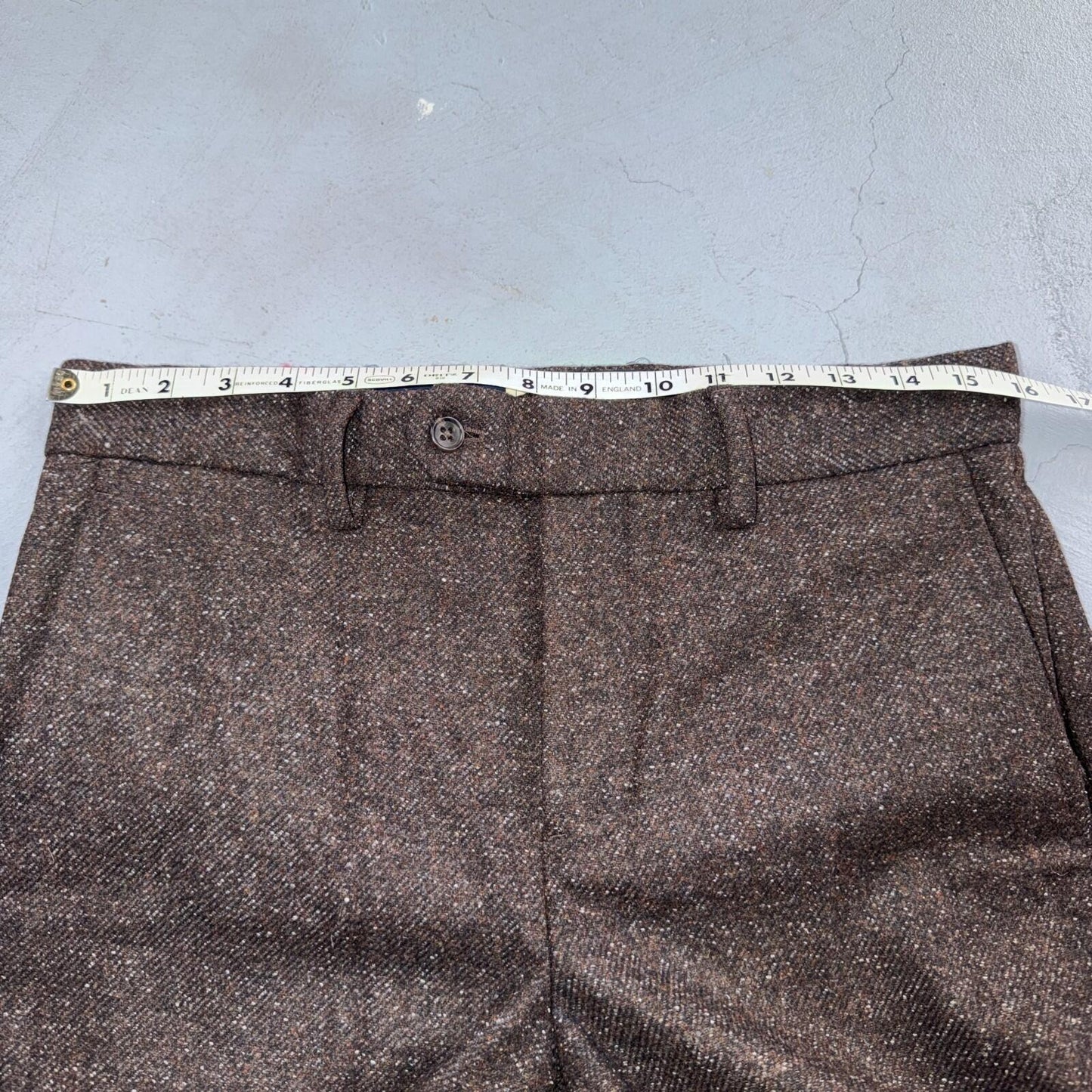 David Hart x GAP Brown Specked M Tweed Sport Coat Wool Silk Suit Pants 2PC 30x32