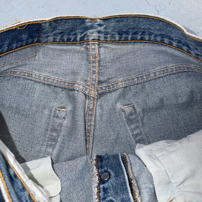 Levis 501 Vintage 90s USA XX Straight Leg Jeans Blue Light Wash 33x32 Act 31x30