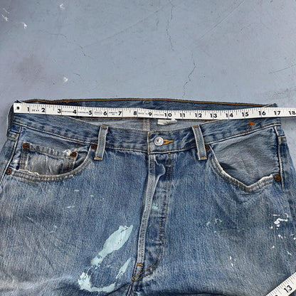Levis 501 Vintage Y2K XX Straight Leg Jeans Blue Light Wash 35x34 Act 34x34