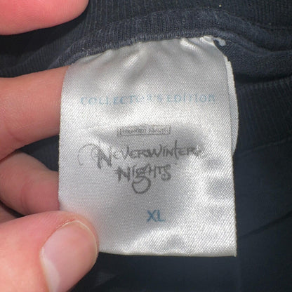 VTG Neverwinter Nights Faded Video Game Promo Shirt XL Atari Bioware WOTC Y2K 90