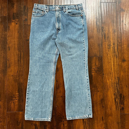 VTG Levis 517 Jeans Mens 36x30 Blue Denim Bootcut USA Made 90s Act 34x29
