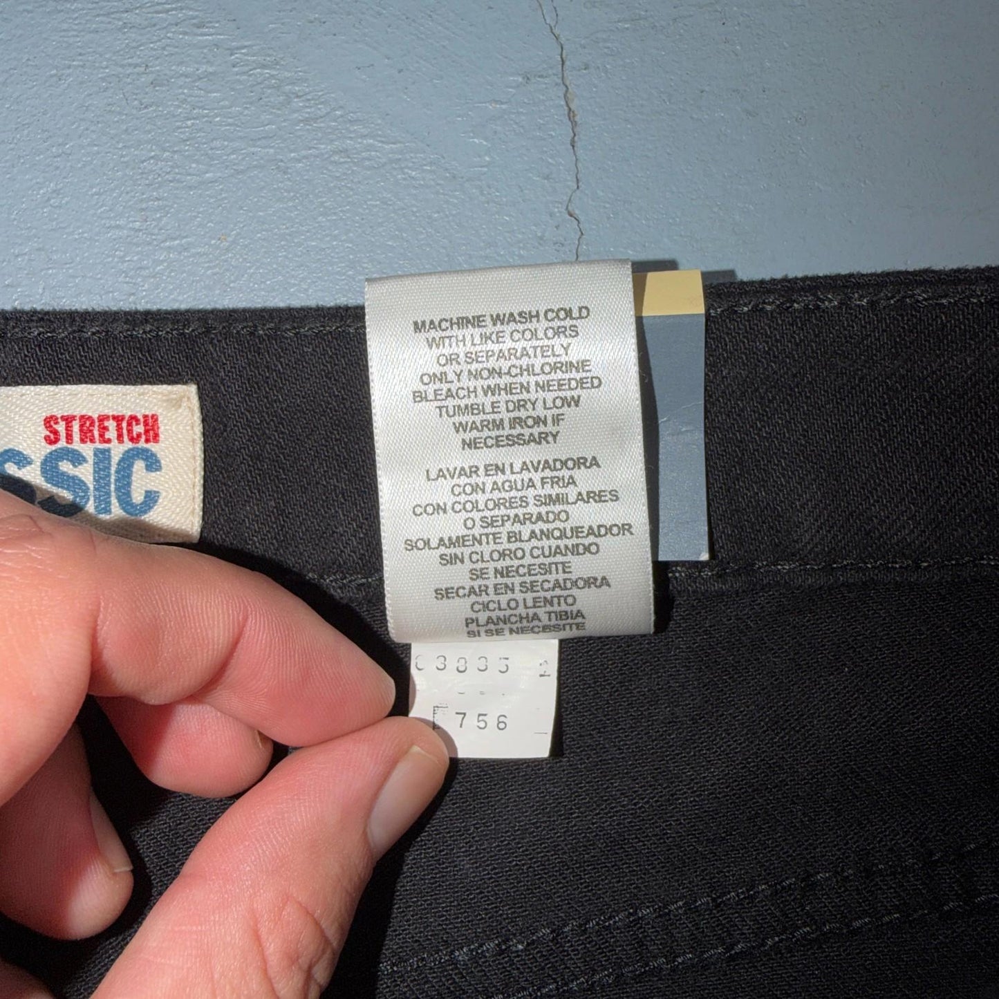 Faded Glory Classic Jeans Women's Size 12 Black Solid Straight Leg Stretch New