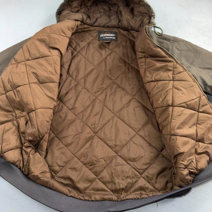 Williams Bay Duck Jacket Men's Size L Hooded Gray Severe Weather Insulated Work