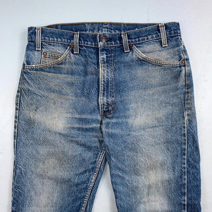 Levis 505 Vintage 80s USA Orange Tab Straight Blue Jeans Med Was 36x30 Act 34x29