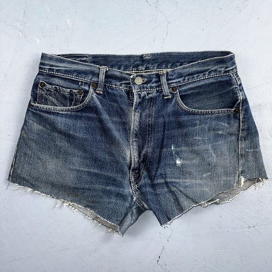 Vintage LEVIS 501XX Jeans Big E 1950s Redline Selvedge USA Jerky 40s Shorts Cut