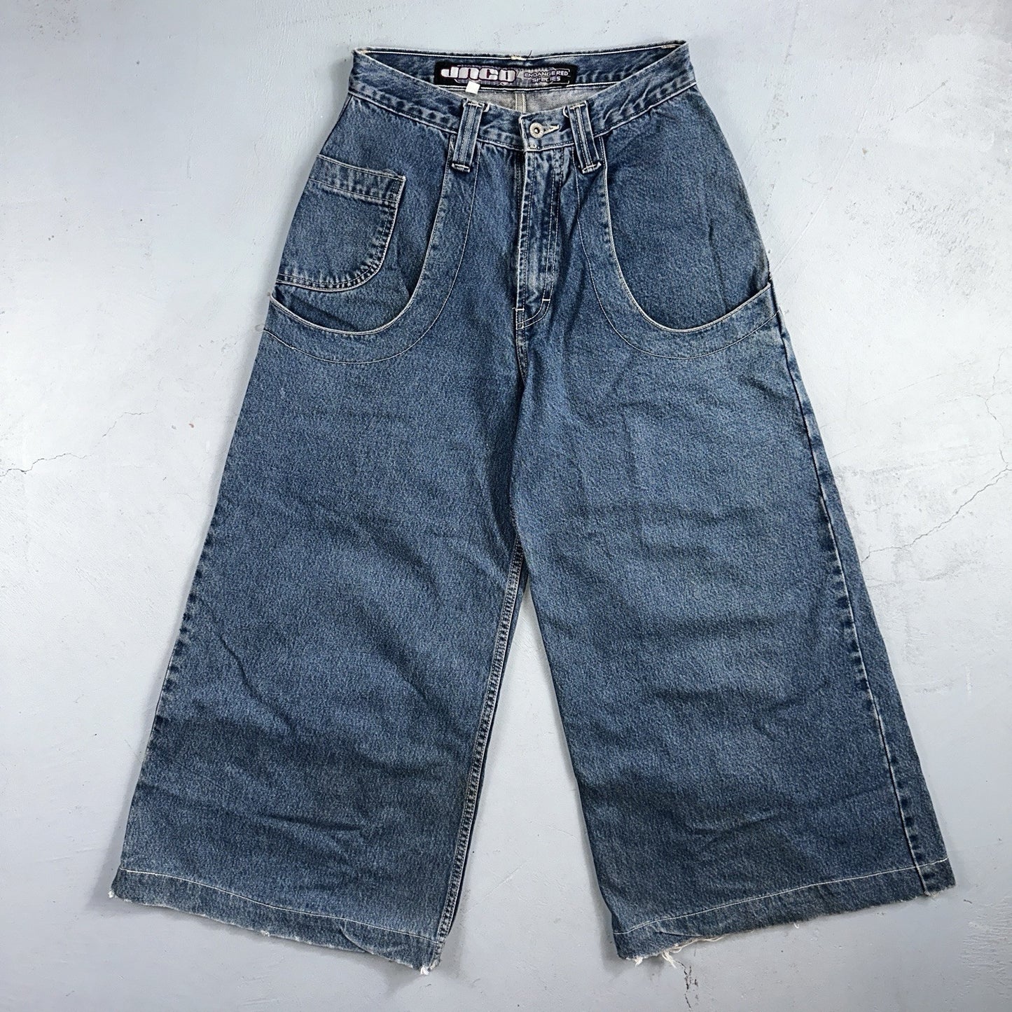 JNCO Jeans Y2K Vintage Endangered Species Collection Rhino Size 30 Grunge 28x25