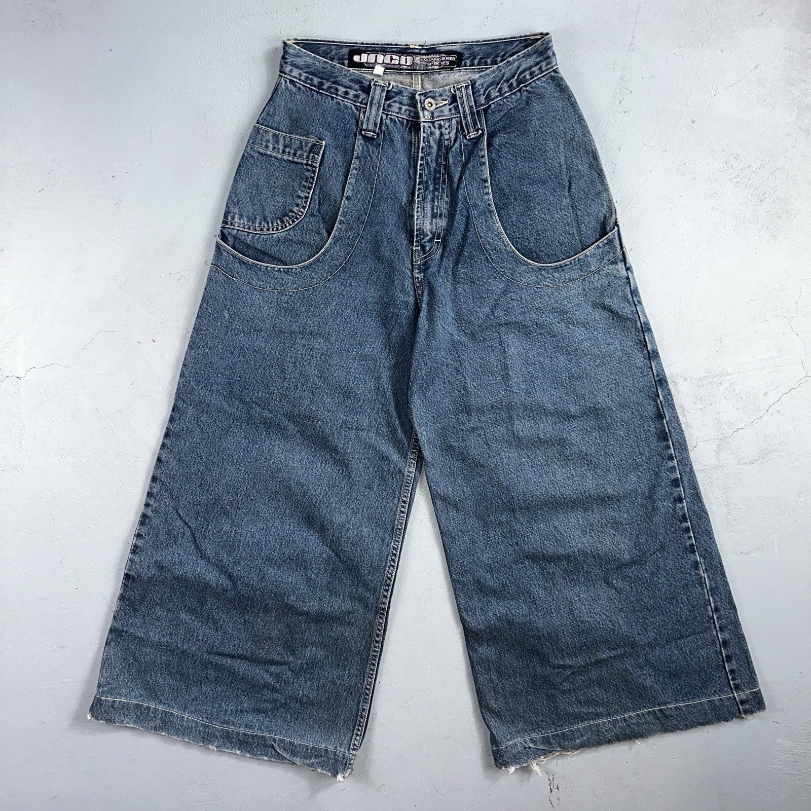 JNCO Jeans Y2K Vintage Endangered Species Collection Rhino Size 30 Grunge 28x25